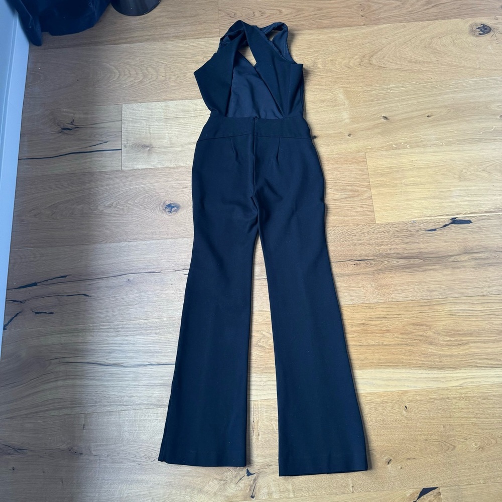 L'AGENCE Black Jumpsuit with Wide leg open back - Size 2